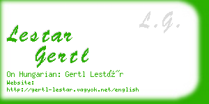 lestar gertl business card